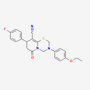 3-(4-ethoxyphenyl)-8-(4-fluorophenyl)-6-oxo-3,4,7,8-tetrahydro-2H,6H-pyrido[2,1-b][1,3,5]thiadiazine-9-carbonitrile