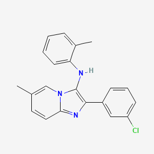 2-(3-chlorophenyl)-6-methyl-N-(2-methylphenyl)imidazo[1,2-a]pyridin-3-amine