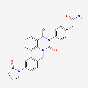 2-(4-(2,4-dioxo-1-(4-(2-oxopyrrolidin-1-yl)benzyl)-1,2-dihydroquinazolin-3(4H)-yl)phenyl)-N-methylacetamide