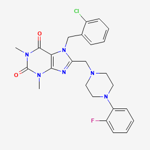 7-(2-chlorobenzyl)-8-{[4-(2-fluorophenyl)piperazin-1-yl]methyl}-1,3-dimethyl-3,7-dihydro-1H-purine-2,6-dione