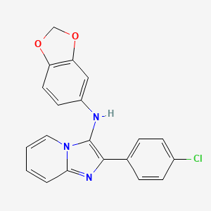 molecular formula C20H14ClN3O2 B14997106 N-(1,3-benzodioxol-5-yl)-2-(4-chlorophenyl)imidazo[1,2-a]pyridin-3-amine 