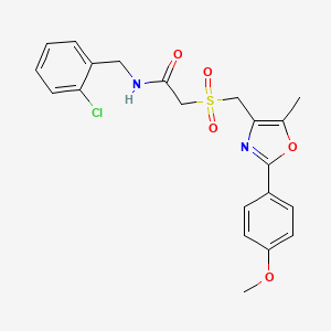 N-[(2-Chlorophenyl)methyl]-2-{[2-(4-methoxyphenyl)-5-methyl-1,3-oxazol-4-YL]methanesulfonyl}acetamide