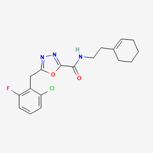 5-(2-chloro-6-fluorobenzyl)-N-[2-(cyclohex-1-en-1-yl)ethyl]-1,3,4-oxadiazole-2-carboxamide