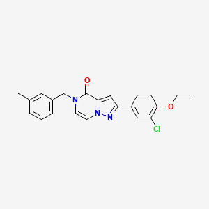 molecular formula C22H20ClN3O2 B14997134 2-(3-chloro-4-ethoxyphenyl)-5-(3-methylbenzyl)pyrazolo[1,5-a]pyrazin-4(5H)-one 