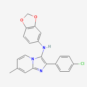 N-(1,3-benzodioxol-5-yl)-2-(4-chlorophenyl)-7-methylimidazo[1,2-a]pyridin-3-amine