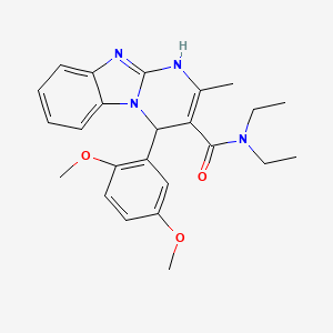 molecular formula C24H28N4O3 B14997176 4-(2,5-dimethoxyphenyl)-N,N-diethyl-2-methyl-1,4-dihydropyrimido[1,2-a]benzimidazole-3-carboxamide 