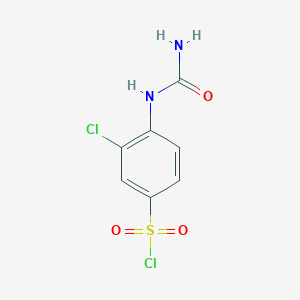 molecular formula C7H6Cl2N2O3S B1499718 4-[(aminocarbonyl)amino]-3-chloroBenzenesulfonyl chloride 