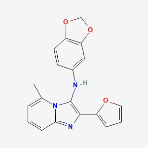 N-(1,3-benzodioxol-5-yl)-2-(furan-2-yl)-5-methylimidazo[1,2-a]pyridin-3-amine