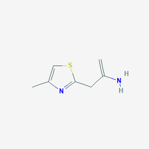 molecular formula C7H10N2S B1499720 3-(4-Methyl-1,3-thiazol-2-yl)prop-1-en-2-amine 
