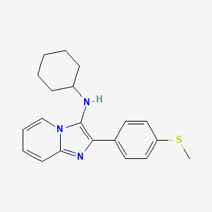 molecular formula C20H23N3S B14997229 N-cyclohexyl-2-[4-(methylsulfanyl)phenyl]imidazo[1,2-a]pyridin-3-amine 