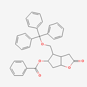 molecular formula C34H30O5 B1499723 [2-Oxo-4-(trityloxymethyl)-3,3a,4,5,6,6a-hexahydrocyclopenta[b]furan-5-yl] benzoate 