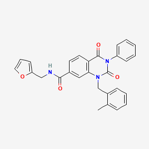 N-(2-furylmethyl)-1-(2-methylbenzyl)-2,4-dioxo-3-phenyl-1,2,3,4-tetrahydroquinazoline-7-carboxamide