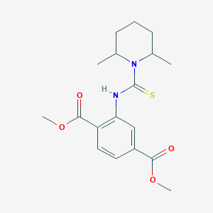 molecular formula C18H24N2O4S B14997276 Dimethyl 2-{[(2,6-dimethylpiperidin-1-yl)carbonothioyl]amino}benzene-1,4-dicarboxylate 