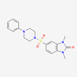 1,3-Dimethyl-5-(4-phenylpiperazin-1-yl)sulfonylbenzimidazol-2-one