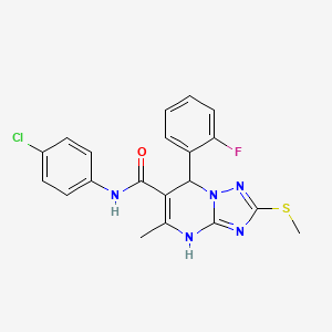 N-(4-chlorophenyl)-7-(2-fluorophenyl)-5-methyl-2-(methylsulfanyl)-4,7-dihydro[1,2,4]triazolo[1,5-a]pyrimidine-6-carboxamide