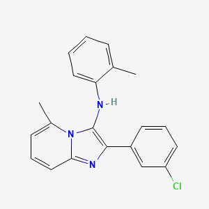 2-(3-chlorophenyl)-5-methyl-N-(2-methylphenyl)imidazo[1,2-a]pyridin-3-amine