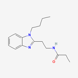 molecular formula C16H23N3O B14997325 N-[2-(1-butyl-1H-benzimidazol-2-yl)ethyl]propanamide 