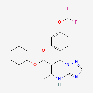 Cyclohexyl 7-[4-(difluoromethoxy)phenyl]-5-methyl-4,7-dihydro[1,2,4]triazolo[1,5-a]pyrimidine-6-carboxylate