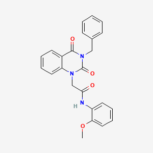 molecular formula C24H21N3O4 B14997349 2-(3-benzyl-2,4-dioxo-3,4-dihydroquinazolin-1(2H)-yl)-N-(2-methoxyphenyl)acetamide 