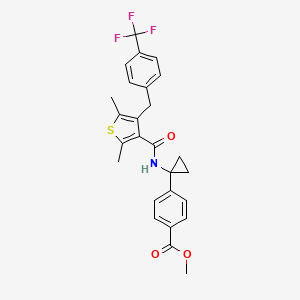 Benzoic acid, 4-[1-[[[2,5-dimethyl-4-[[4-(trifluoromethyl)phenyl]methyl]-3-thienyl]carbonyl]amino]cyclopropyl]-, methyl ester