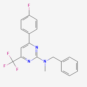 molecular formula C19H15F4N3 B14997372 N-benzyl-4-(4-fluorophenyl)-N-methyl-6-(trifluoromethyl)pyrimidin-2-amine 