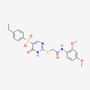 N-(2,4-dimethoxyphenyl)-2-({5-[(4-ethylphenyl)sulfonyl]-6-oxo-1,6-dihydropyrimidin-2-yl}sulfanyl)acetamide