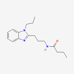 molecular formula C17H25N3O B14997401 N-[3-(1-propyl-1H-benzimidazol-2-yl)propyl]butanamide 