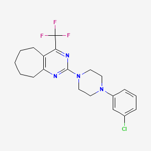 2-[4-(3-chlorophenyl)piperazin-1-yl]-4-(trifluoromethyl)-6,7,8,9-tetrahydro-5H-cyclohepta[d]pyrimidine