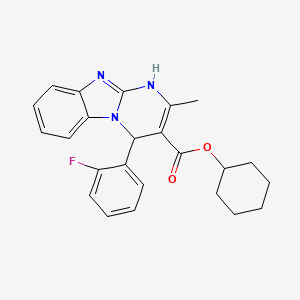 Cyclohexyl 4-(2-fluorophenyl)-2-methyl-1,4-dihydropyrimido[1,2-a]benzimidazole-3-carboxylate