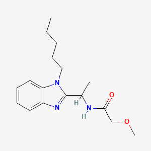 molecular formula C17H25N3O2 B14997445 2-methoxy-N-[1-(1-pentyl-1H-benzimidazol-2-yl)ethyl]acetamide 