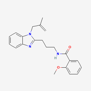 molecular formula C22H25N3O2 B14997504 2-methoxy-N-{3-[1-(2-methylprop-2-en-1-yl)-1H-benzimidazol-2-yl]propyl}benzamide 