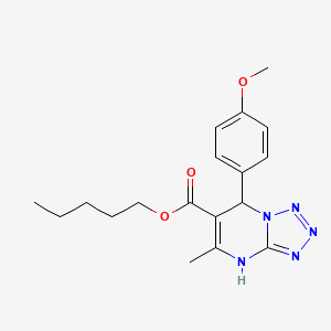 molecular formula C18H23N5O3 B14997520 Pentyl 7-(4-methoxyphenyl)-5-methyl-4,7-dihydrotetrazolo[1,5-a]pyrimidine-6-carboxylate 