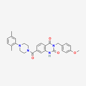 7-(4-(2,5-dimethylphenyl)piperazine-1-carbonyl)-3-(4-methoxybenzyl)quinazoline-2,4(1H,3H)-dione