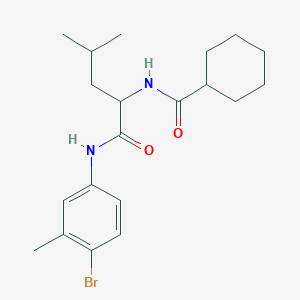 molecular formula C20H29BrN2O2 B14997524 N-(4-bromo-3-methylphenyl)-N~2~-(cyclohexylcarbonyl)leucinamide 