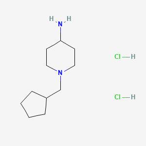 molecular formula C11H24Cl2N2 B1499753 1-(Cyclopentylmethyl)piperidin-4-amine dihydrochloride CAS No. 1197229-33-6