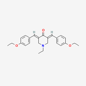 molecular formula C25H29NO3 B14997532 (3E,5E)-3,5-bis[(4-ethoxyphenyl)methylidene]-1-ethylpiperidin-4-one 