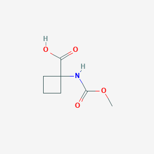 molecular formula C7H11NO4 B1499754 Cyclobutanecarboxylicacid,1-[(methoxycarbonyl)amino]- 