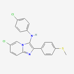 6-chloro-N-(4-chlorophenyl)-2-[4-(methylsulfanyl)phenyl]imidazo[1,2-a]pyridin-3-amine