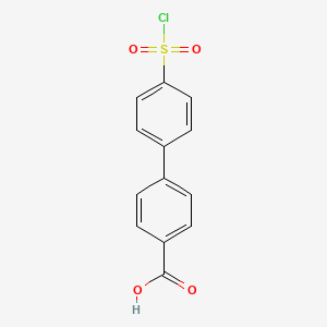 molecular formula C13H9ClO4S B1499758 4'-Chlorosulfonylbiphenyl-4-carboxylic acid 