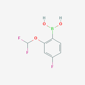 molecular formula C7H6BF3O3 B1499760 [2-(Difluoromethoxy)-4-fluorophenyl]boronic acid CAS No. 958451-73-5