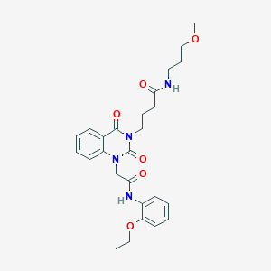 4-(1-{[(2-ethoxyphenyl)carbamoyl]methyl}-2,4-dioxo-1,2,3,4-tetrahydroquinazolin-3-yl)-N-(3-methoxypropyl)butanamide