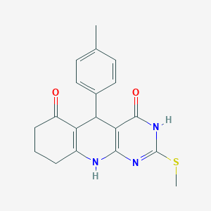 5-(4-methylphenyl)-2-(methylsulfanyl)-5,8,9,10-tetrahydropyrimido[4,5-b]quinoline-4,6(3H,7H)-dione