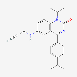 molecular formula C23H25N3O B1499767 2(1H)-Quinazolinone, 1-(1-methylethyl)-4-[4-(1-methylethyl)phenyl]-6-(2-propyn-1-ylamino)- CAS No. 478963-46-1