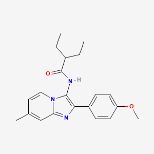 2-ethyl-N-[2-(4-methoxyphenyl)-7-methylimidazo[1,2-a]pyridin-3-yl]butanamide