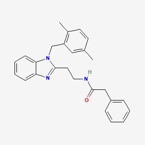 N-{2-[1-(2,5-dimethylbenzyl)-1H-benzimidazol-2-yl]ethyl}-2-phenylacetamide