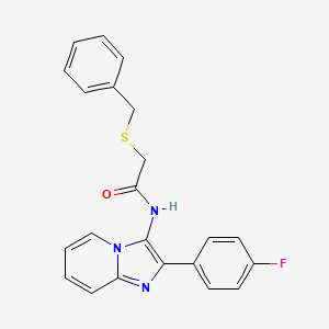 2-(benzylthio)-N-(2-(4-fluorophenyl)imidazo[1,2-a]pyridin-3-yl)acetamide