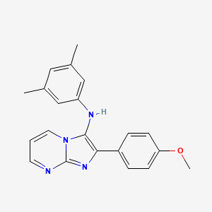 molecular formula C21H20N4O B14997708 N-(3,5-dimethylphenyl)-2-(4-methoxyphenyl)imidazo[1,2-a]pyrimidin-3-amine 