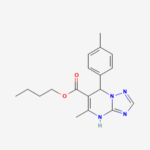 molecular formula C18H22N4O2 B14997745 Butyl 5-methyl-7-(4-methylphenyl)-4,7-dihydro[1,2,4]triazolo[1,5-a]pyrimidine-6-carboxylate 