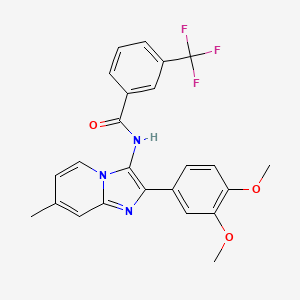 N-[2-(3,4-dimethoxyphenyl)-7-methylimidazo[1,2-a]pyridin-3-yl]-3-(trifluoromethyl)benzamide