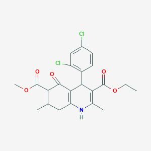 3-Ethyl 6-methyl 4-(2,4-dichlorophenyl)-2,7-dimethyl-5-oxo-1,4,5,6,7,8-hexahydroquinoline-3,6-dicarboxylate